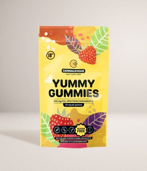 SUGAR FREE YUMMY GUMMIES - FULL SPECTRUM 20mg THC x 10 SERVINGS