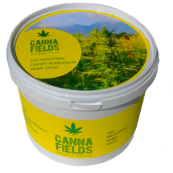 HEMP SEEDS INDUSTRIAL (CHERRY BUBBLEGUM) 1KG BUCKET - *NEW RELEASE*
