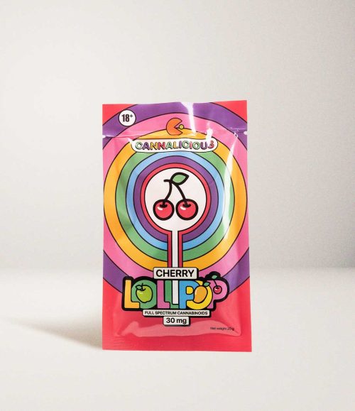 CHERRY LOLLIPOP - FULL SPECTRUM 30mg THC x 1 SERVING