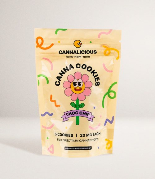 CHOC CHIP COOKIES – 20mg THC x 5 SERVINGS