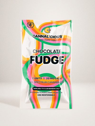 CHOCOLATE FUDGE – 20mg THC x 2 SERVINGS